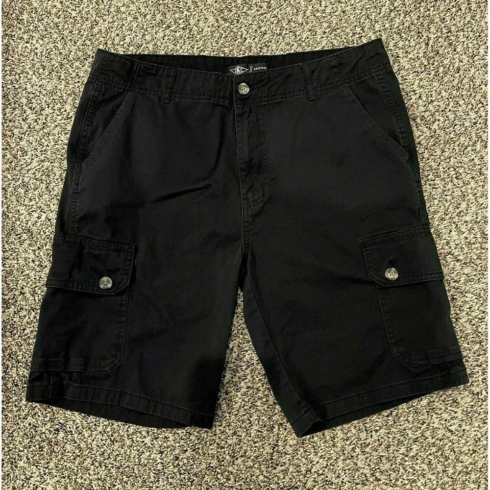 NWOT! BKC Cargo Shorts‎ Men's Size 36 Black Original Pockets Outdoors